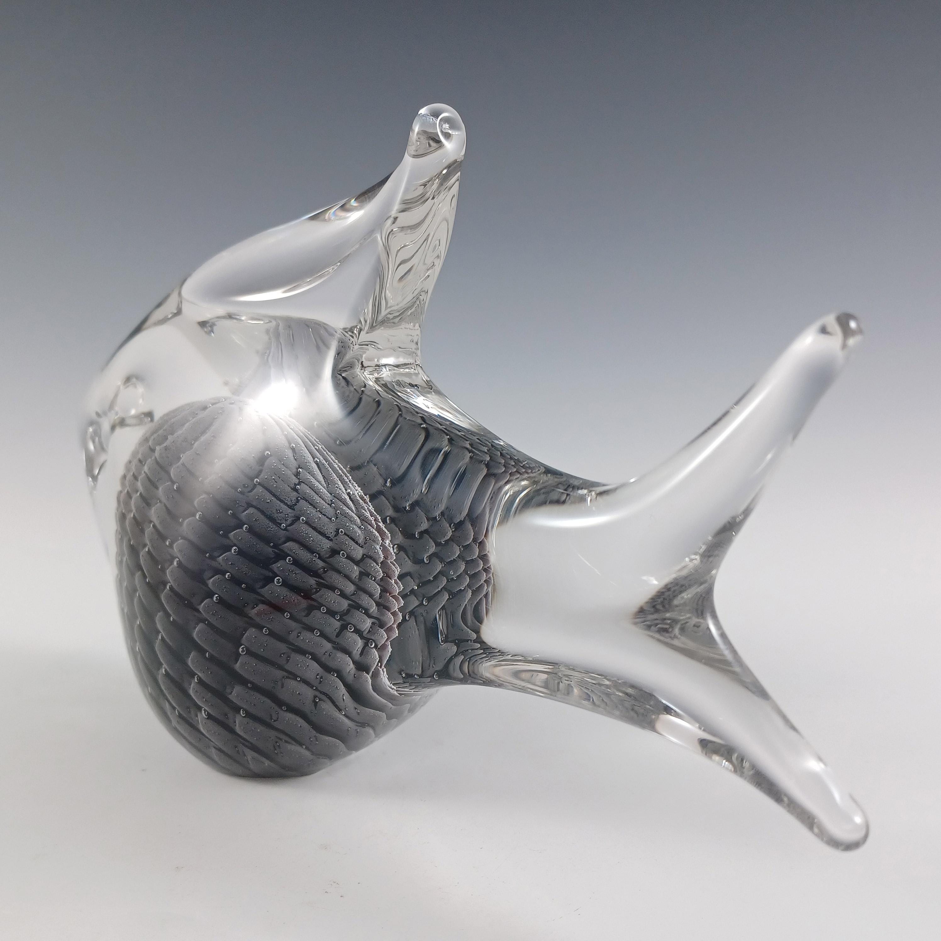 サイン＆ラベル入り FM Konstglas / Marcolin Fumato ガラスの魚