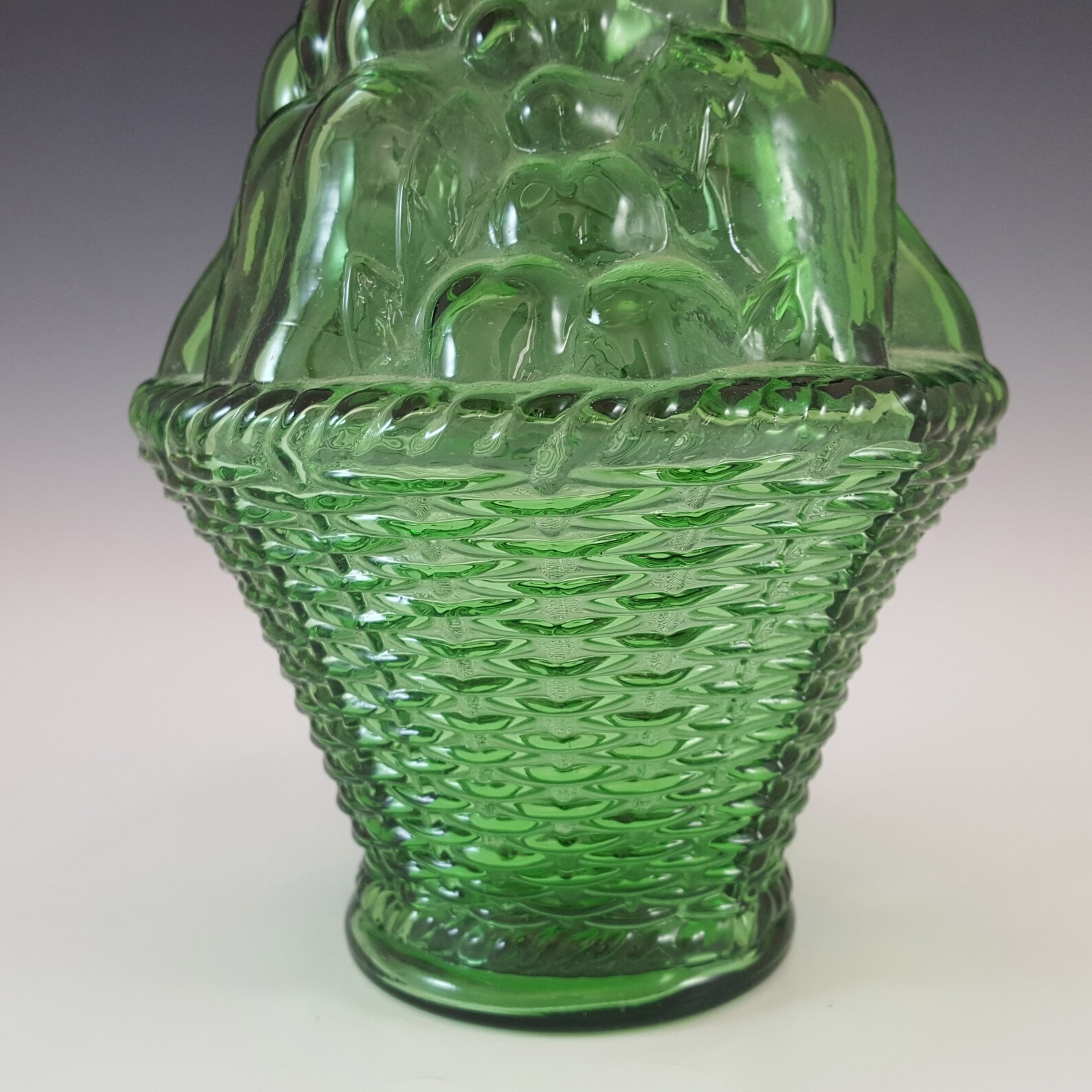 Empoli Italian Green Glass Fruit Basket Genie Bottle / Etsy UK