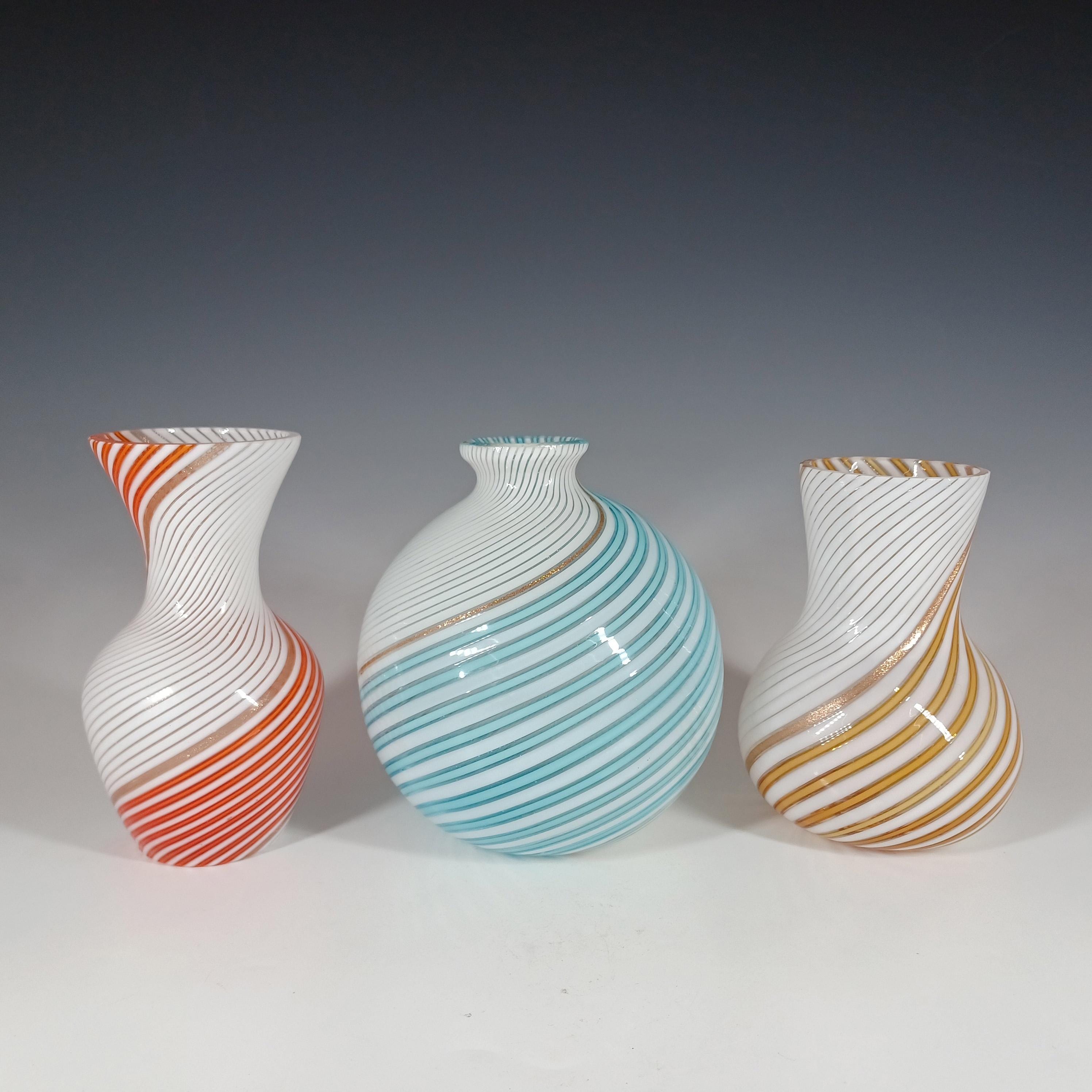 Aureliano Toso / Dino Martens #5224 Mezza Filigrana Glass Vase - Etsy