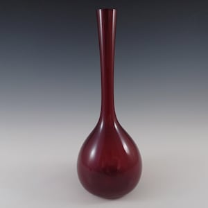 Elme Swedish / Scandinavian Red Retro Glass Stem Vase