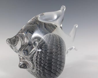 FM KONSTGLAS ガラスの魚オブジェ SIGNED & LABELLED FM Konstglas / Marcolin Fumato Glass Fish - Etsy