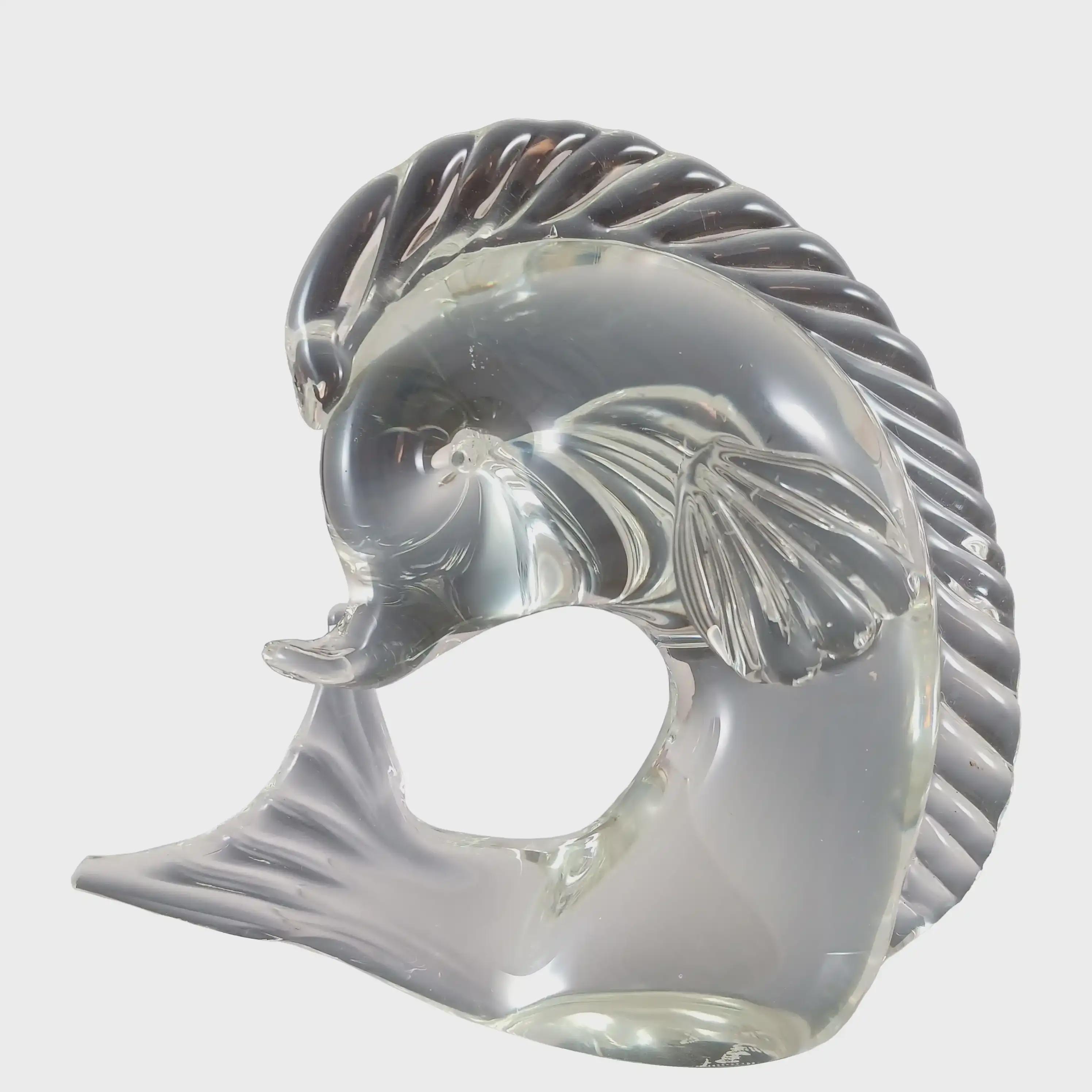 SIGNED Licio Zanetti Murano Clear Glass Fish Sculpture - Etsy Finland