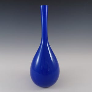 Elme Swedish / Scandinavian Blue Opal Cased Glass Vase