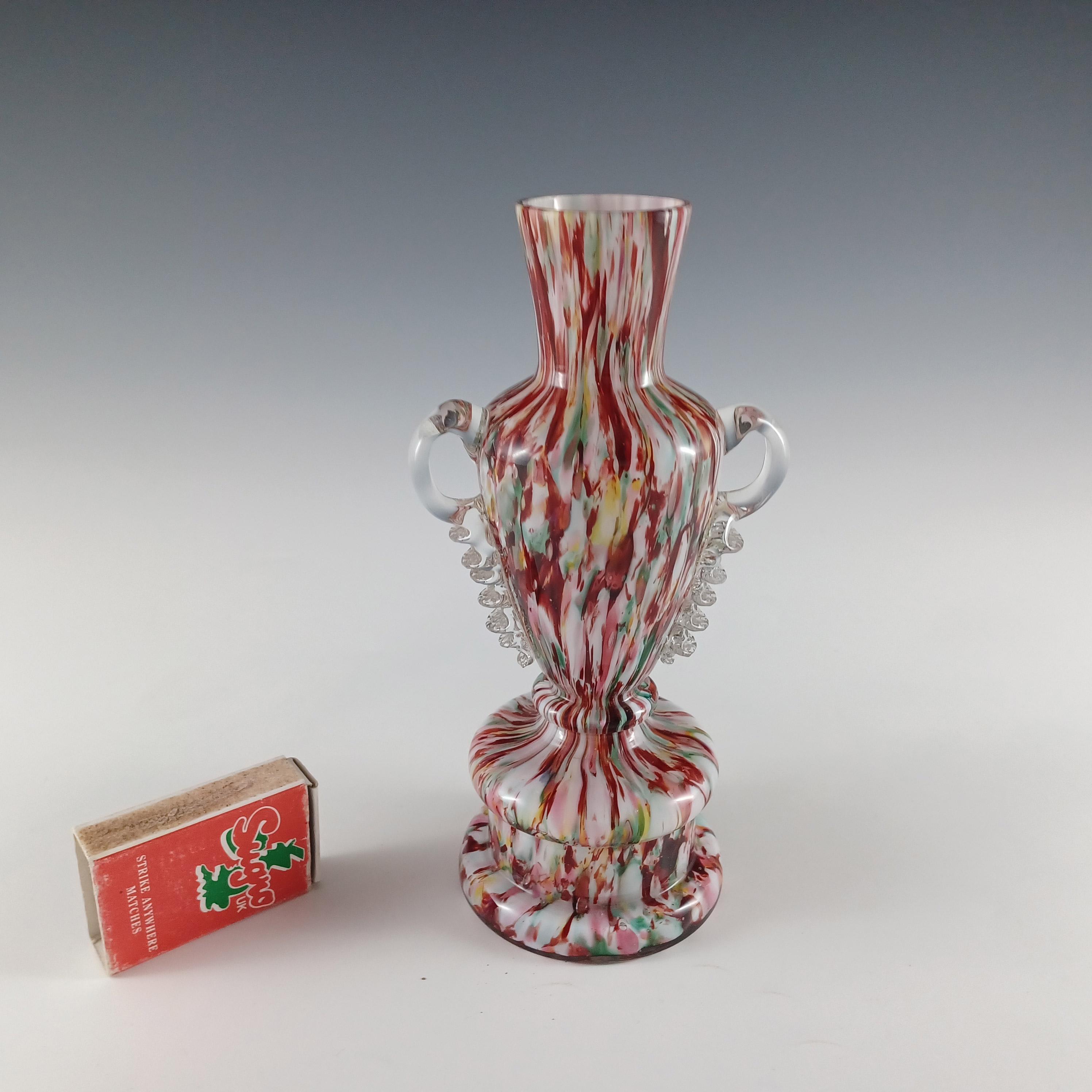 Welz Bohemian Honeycomb Spatter Glass Trophy Vase - Etsy
