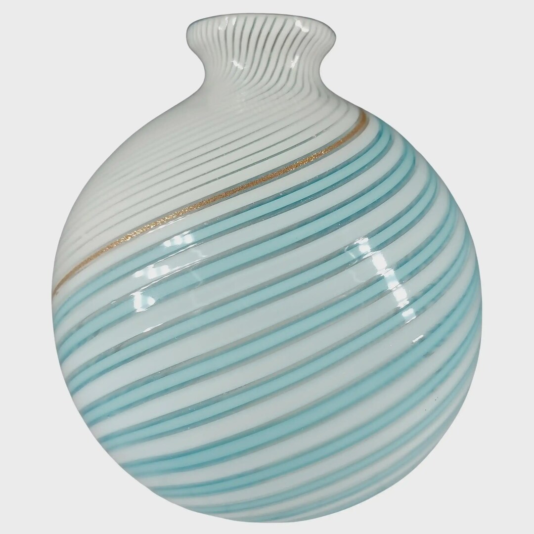 Aureliano Toso / Dino Martens #5224 Mezza Filigrana Glass Vase - Etsy
