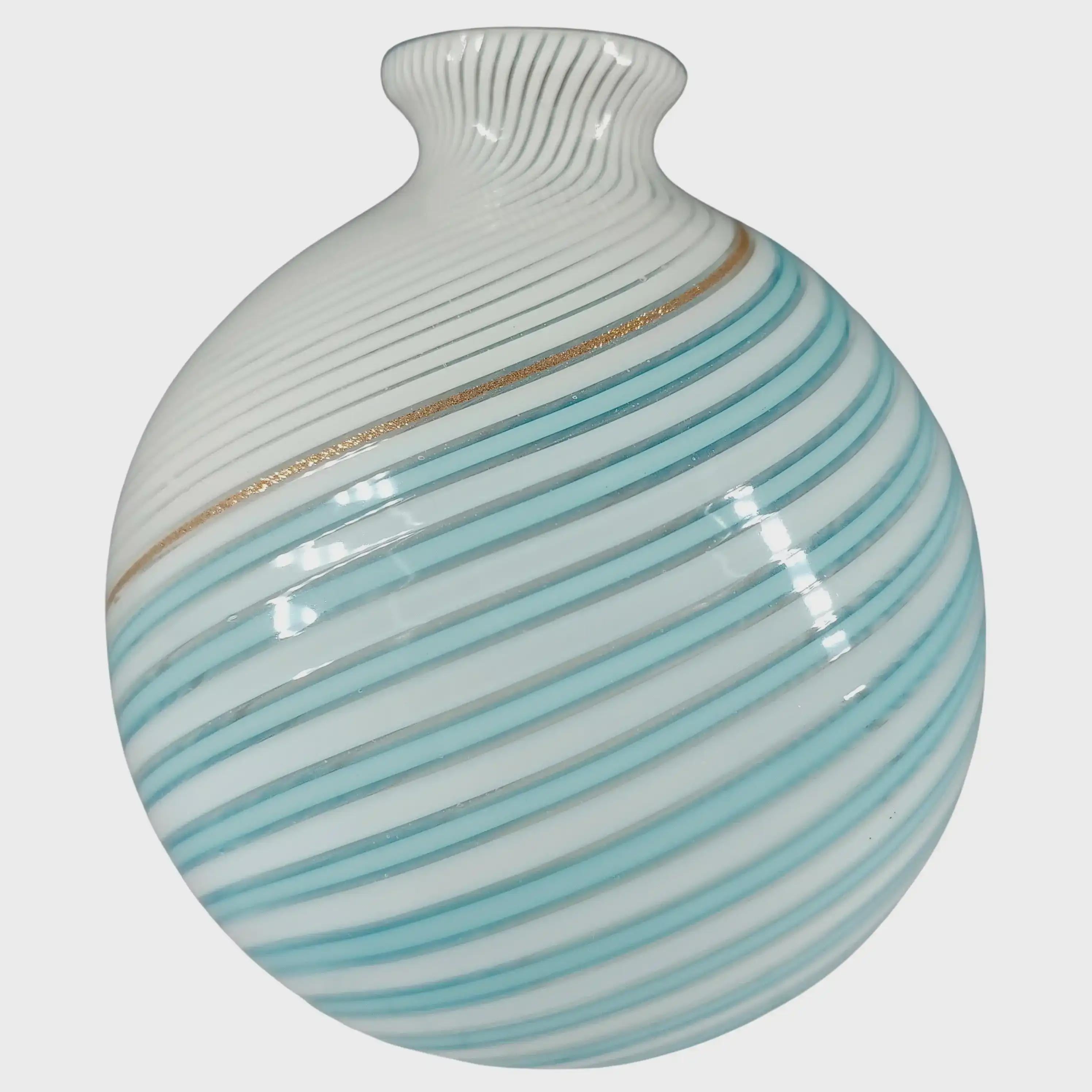 Aureliano Toso / Dino Martens #5224 Mezza Filigrana Glass Vase - Etsy