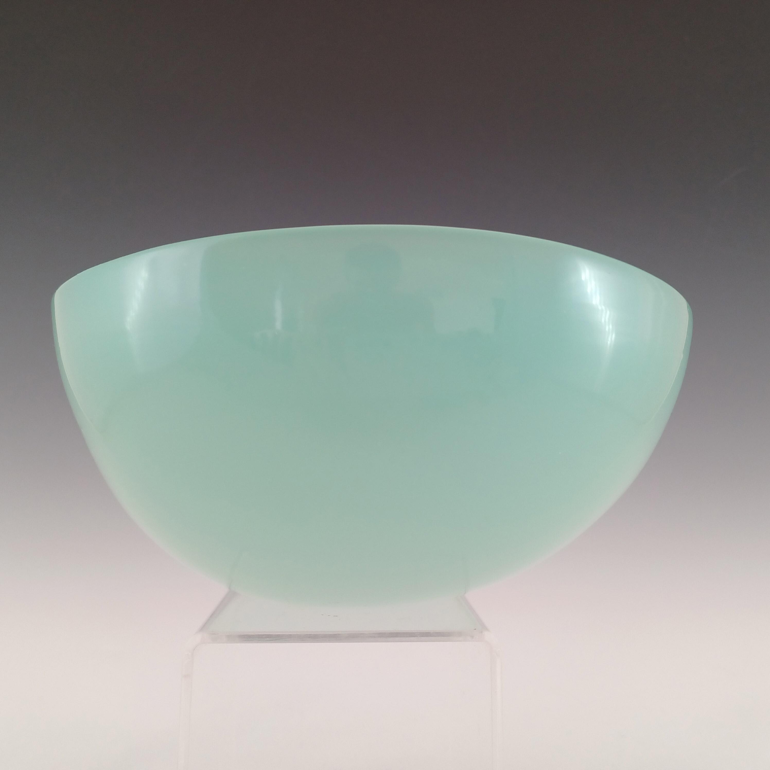 Archimede Seguso Murano Blue & White Alabastro Glass Bowl