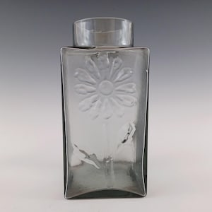 Dartington #FT59 Midnight Grey Glass Frank Thrower &#39;Daisy&#39; Vase