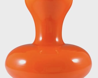 Swedish / Scandinavian Large Vintage Orange Opal Cased Glass Vase