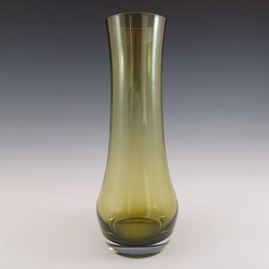 Riihimaki / Riihimaen Lasi Oy Finnish Green Scandinavian Glass Vase