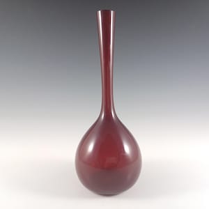 Elme Swedish / Scandinavian Red Vintage Glass Stem Vase