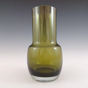 Riihimaki #1483 Riihimaen Lasi Oy Green Glass Vase
