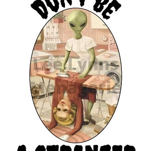 Alien Housewife PNG Sublimation Halloween