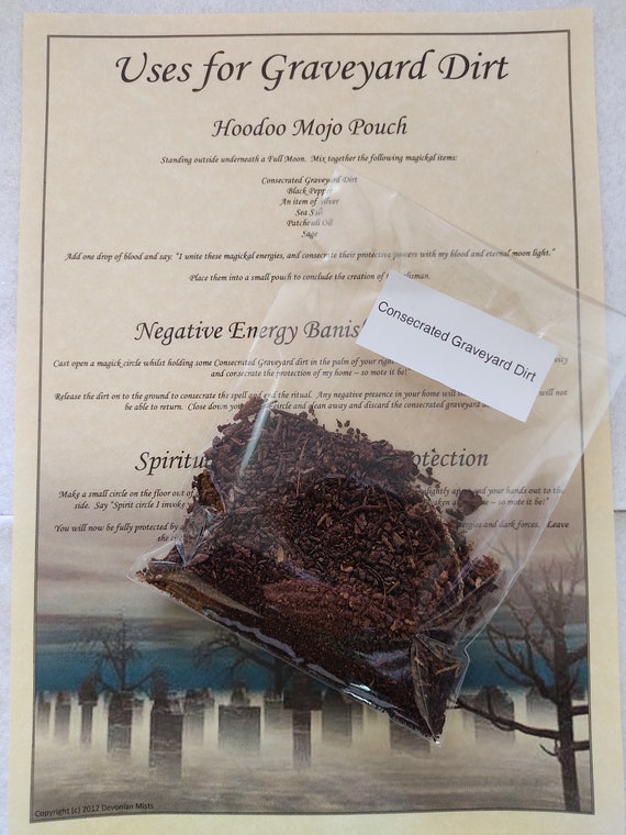 28g GRAVEYARD DIRT RITUALS Parchment Poster Wicca Pagan Art - Etsy