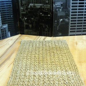 Door mat, Jute Rug , Doormat , Crochet Welcome Rug, Crochet Jute Doormat, Custom doormat size, no.033 image 3