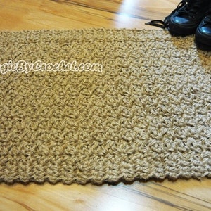 Door mat, Jute Rug , Doormat , Crochet Welcome Rug, Crochet Jute Doormat, Custom doormat size, no.033 image 2