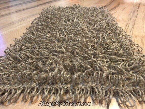 Welcome Mat Shaggy Doormat Crochet Door Mat Jute Rope Door Rug Handmade No 010