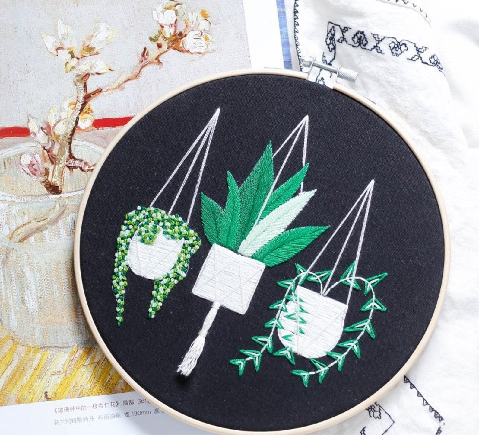 Botanical Embroidery Kit Embroidery Kit For Beginner Etsy