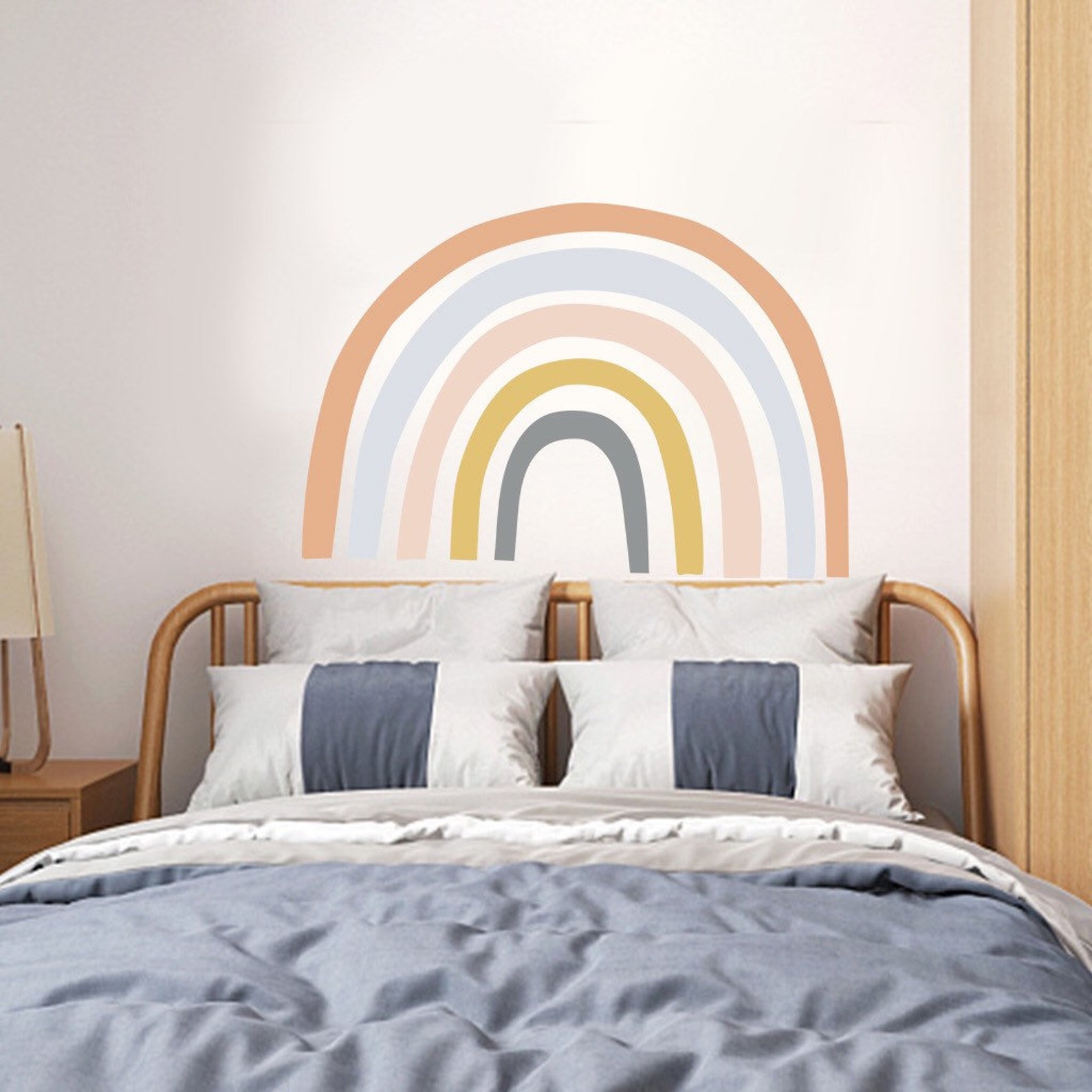 Rainbow Wall Decals Extra Large Decal Watercolor Rainbow Etsy