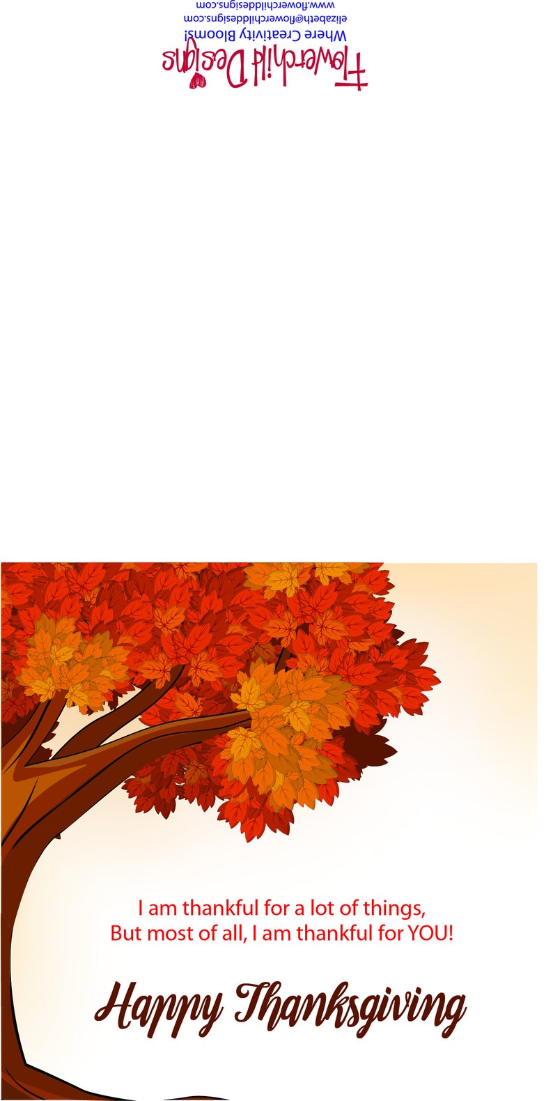 Fall Leaves Thanksgiving Card: Thankful for You (digital Download) - Etsy