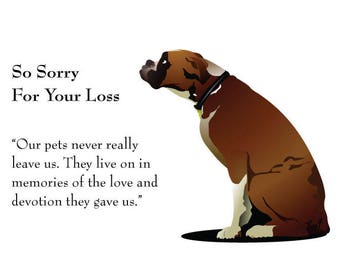 Boxer - Dog Sympathy Card - Loss of a Dog, Pet, Puppy - Sympathy Best Friend - Condolence for Pet - Family Pet Loss©