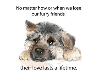 Digital Download - Dog Sympathy - Greeting Card - Loss of a Dog, Pet, Puppy - Sympathy Best Friend - Condolence for Pet - Family Pet Loss©