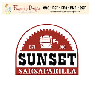 Fallout Sunset Sarsparilla Logo - SVG - Cut File - Apparel - T-Shirt - Gamer Gift - Birthday Gift - Graduation Gift - Cricut - Silhouette©