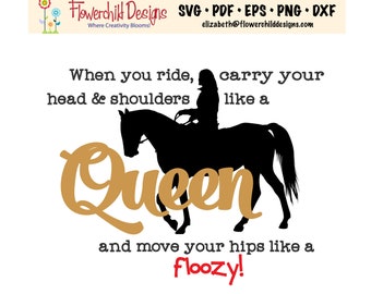 Archivo SVG de la Reina Ecuestre Montando a Caballo (Descarga Digital)
