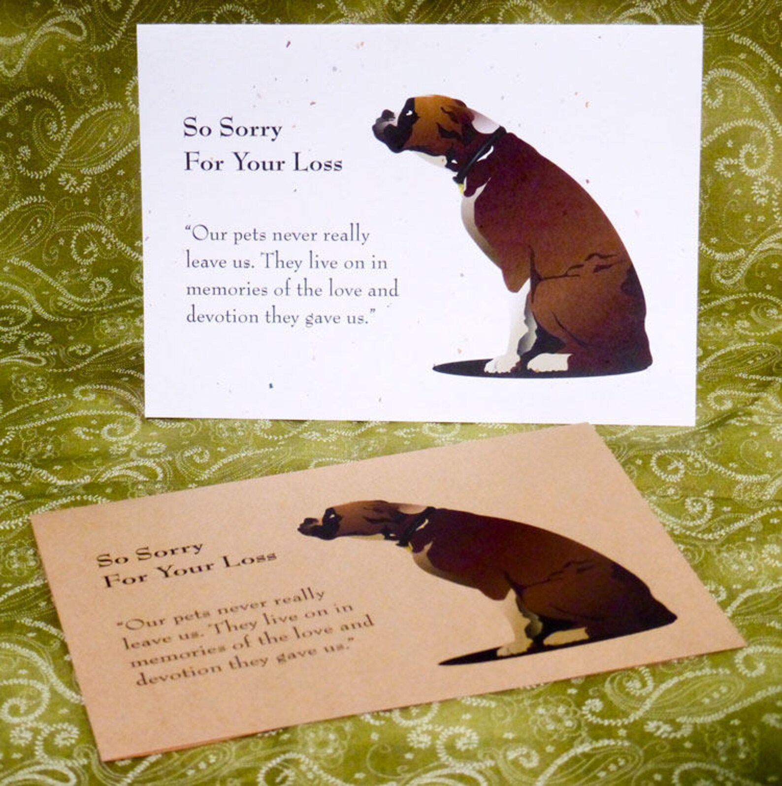 Digital Download Boxer Dog Sympathy Card Loss of a Dog, Pet, Puppy Sympathy Best Friend