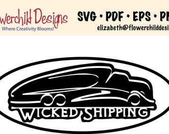 Logotipo de envío de Fallout Wicked SVG: archivo de corte de jugador (descarga digital)