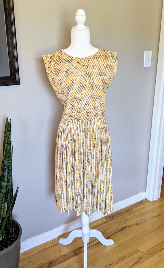 Vintage 1960's Abstract Day Dress