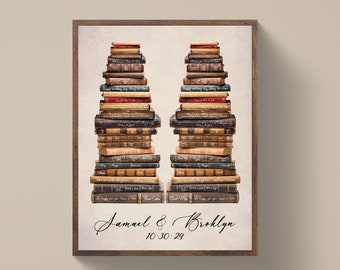 Anniversary Signature Guestbook, Rustic Guest Book, Book Lover Wedding Gift Ideas, Home Decor Wedding Gift, Gift For Parents - CGB449