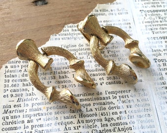 Vintage Mod Sarah Coventry Pendientes - Oro Metal Clip Pendientes
