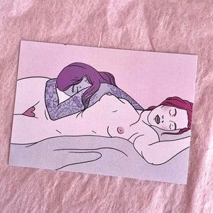 Soft - 5x7 print - lesbian art - Lovestruck Prints