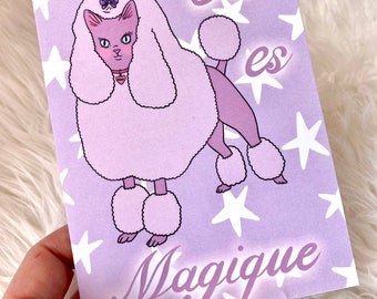 Tu es magique - You are magical - greeting card - dog cat - Lovestruck prints