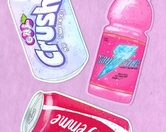 Thirsty sticker pack - Lovestruck prints - gay drinks