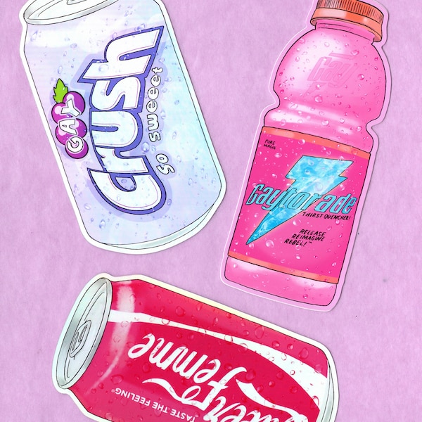 Thirsty sticker pack - Lovestruck prints - gay drinks