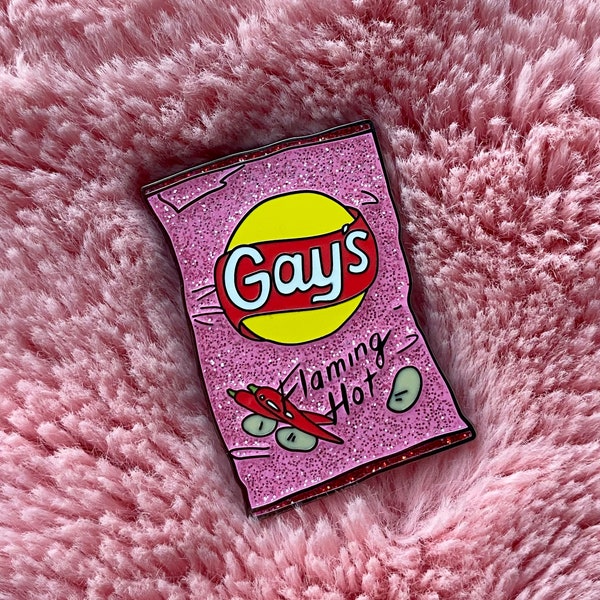 Gay’s pin - Chips lapel pin - chips enamel pin - Lovestruck Prints