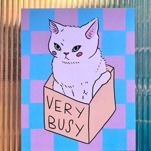 Very busy cat- 8 x 10 print - Lovestruck Prints