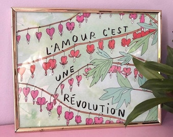 Révolution - Lovestruck Print - 8 x10 print - Queer love - queer art - nature art