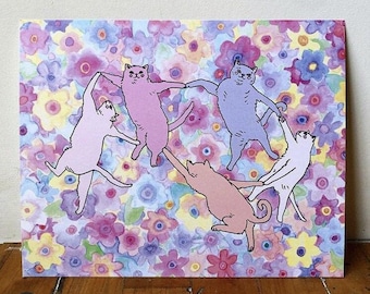 Danse - Lovestruck Print - 8 x 10 print - Cat love - queer art