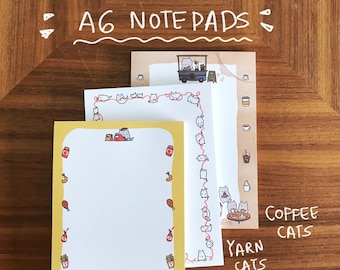 Cute Cat Notepad // Cat A6 Notepad