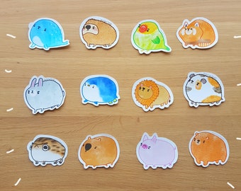 Angy Animal Stickers // Angry Animal Stickers // Cute Animal Stickers