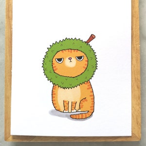 Silly Cat Fruit Postkarte // Silly Grumpy Cat Postkarte