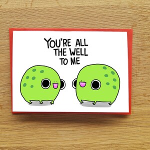 Frog love card // all the world to me // all the well to me // frog valentines card