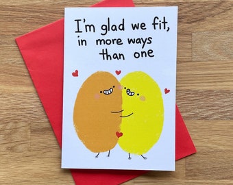 silly love card // I'm glad we fit in more ways than one