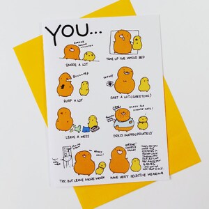 Cartão de namorado engraçado e bobo // Cartão de amor engraçado de aniversário perfeitamente imperfeito