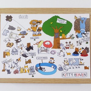 Kitty Heaven Cat Madness Divertido Tonto Postal