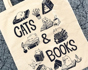 Sac fourre-tout pour chats et livres