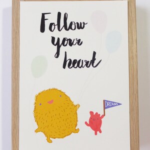 Follow your heart postcard image 1